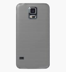 Midnight Black and White Horizontal Sailor Stripes Case/Skin for Samsung Galaxy