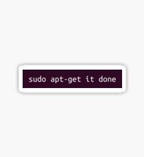 Pegatina sudo apt-get it done - Etiqueta