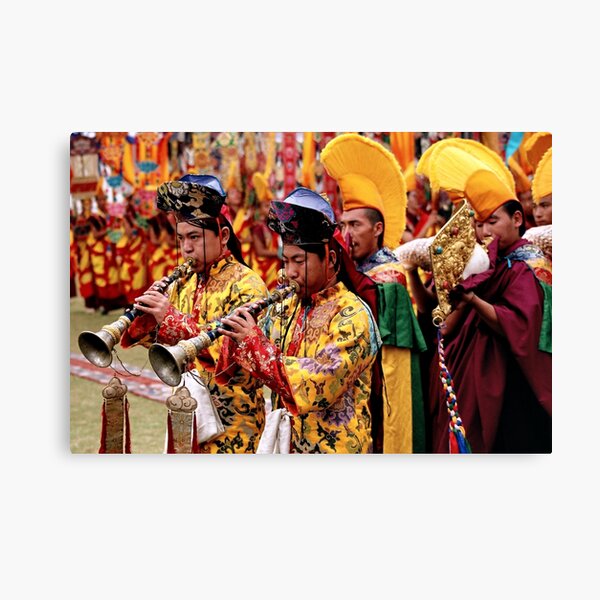 ritual. mindrolling gompa, northern india Canvas Print