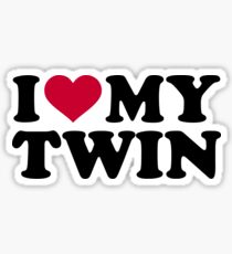 I love my twin Sticker