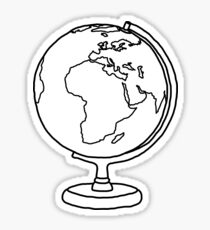 Simple Globe Graphic Sticker