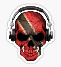 Dj Skull with Trinidad and Tobago Flag Sticker