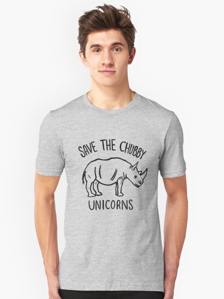Save The Chubby Unicorns Hoodie Hoody Top Funny Graphic Tee Rhino Unicorn Slogan