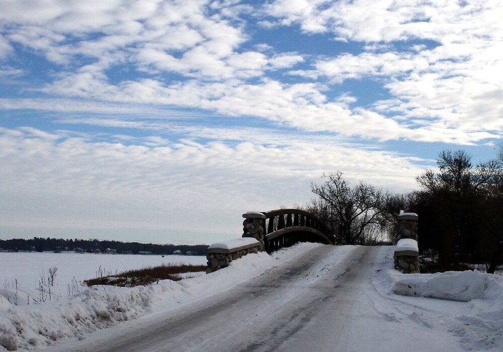 "White Bear Lake, MN Bridge to Manitou" by ACImaging Redbubble