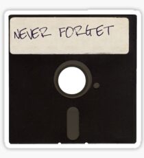 Pegatina Nunca olvide los disquetes de la computadora