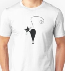 Black cat silhouette Unisex T-Shirt