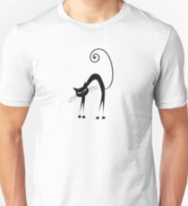 Black cat silhouette Unisex T-Shirt