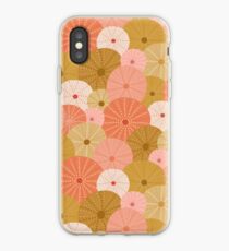 Sea Urchins in Gold + Coral iPhone Case