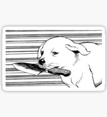 Messer Hund Sticker