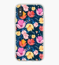 pattern of flowers tulips iPhone Case