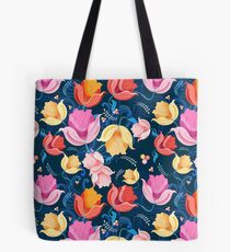 pattern of flowers tulips Tote Bag