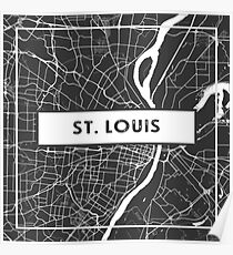 St. Louis, Missouri-Straßenkarte Poster