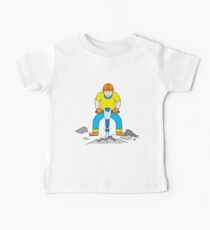 Construction worker with jackhammer Baby Tee