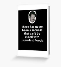 Sadness Cured with Breakfast Food Greeting Card