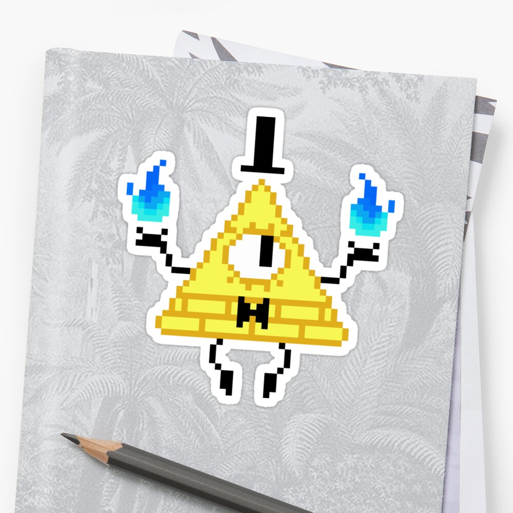 "Bill Cipher Pixel" Sticker by skullnuku | Redbubble