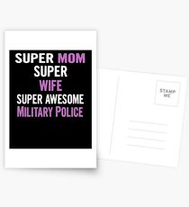 Super Mom, Wife, Military Police Postkarten