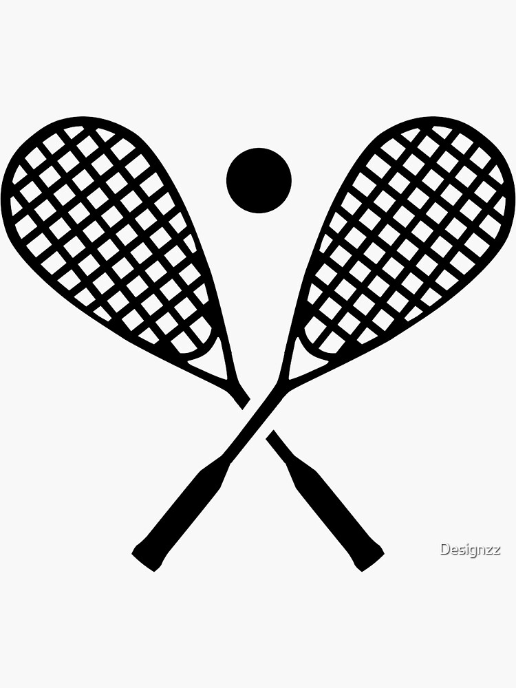 "Crossed squash rackets" Sticker by Designzz Redbubble