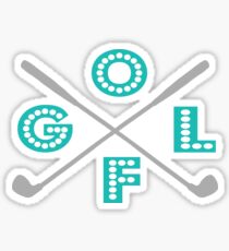 Funny Golf four letter word Gift Design Sticker
