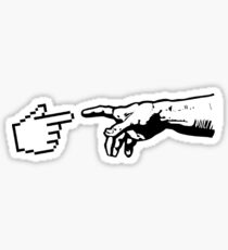 God and The Machine Hands Sticker