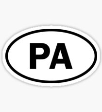 Pennsylvania - PA - oval sticker and more Sticker