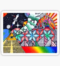 Pyramiden von Dimethyltryptamin (DMT) Sticker