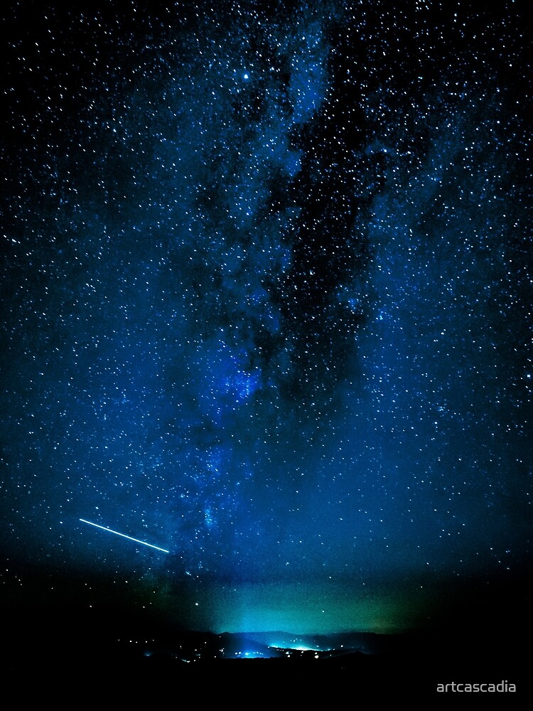 Stars and Space Night Sky - Blue Starry Milky Way in Arizona by artcascadia