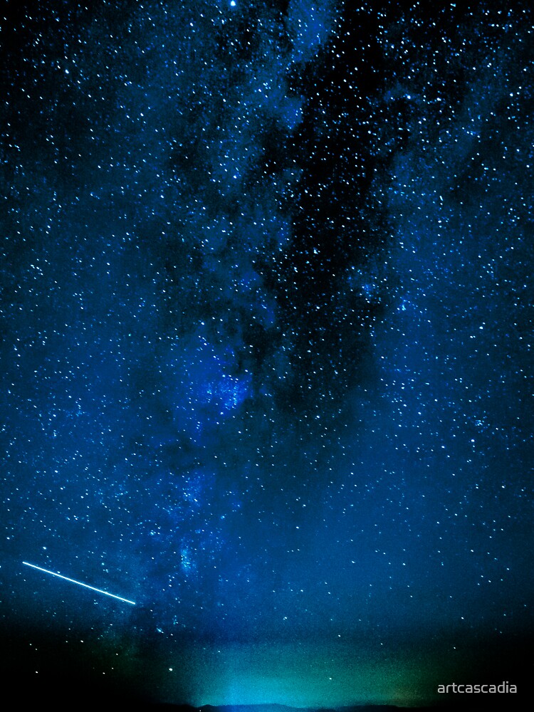 Stars and Space Night Sky - Blue Starry Milky Way in Arizona by artcascadia