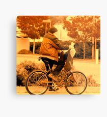 ridin a bike. Metal Print