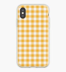 Gelber gingham iPhone-Hülle & Cover
