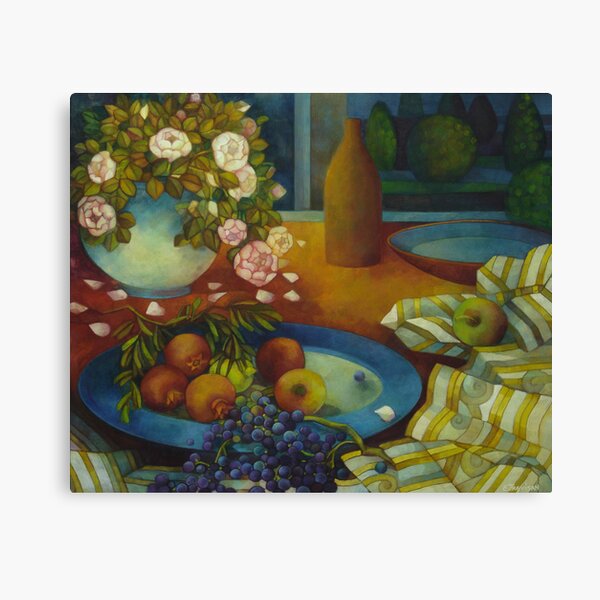 still-life with pomegranate Canvas Print