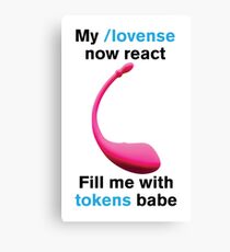 Lienzo Mi lovense ahora reacciona Lléname de fichas nena