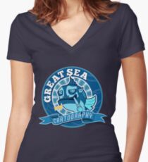 Great Sea Cartography Women's Fitted V-Neck T-Shirt