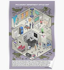 Karte der Abteilung für Philosophie Poster