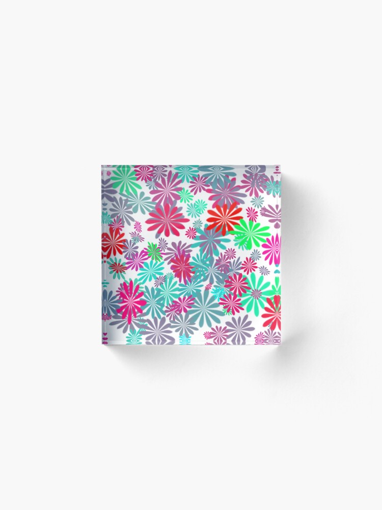 Alternate view of Flower Power II Acrylic Block