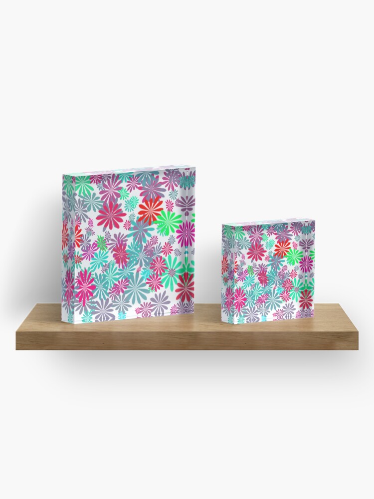 Alternate view of Flower Power II Acrylic Block