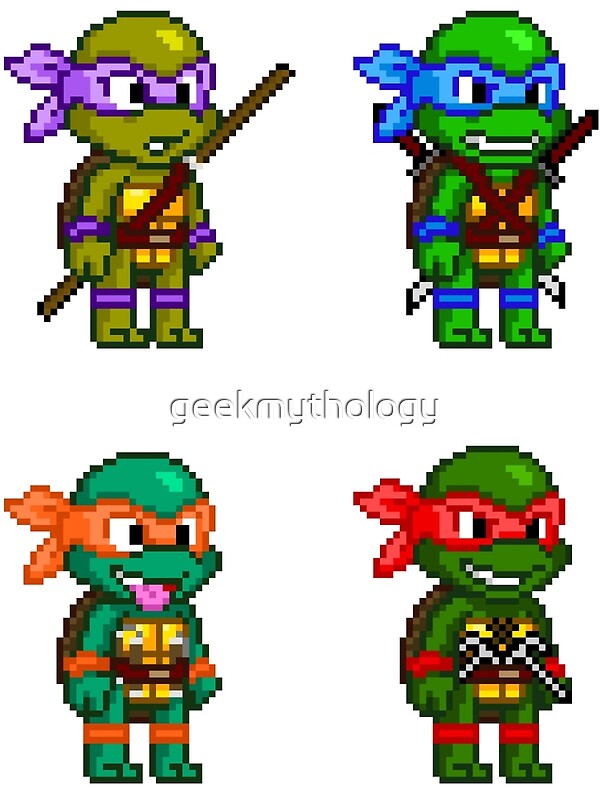 "Teenage Mutant Ninja Turtles Pixels" Art Prints by geekmythology