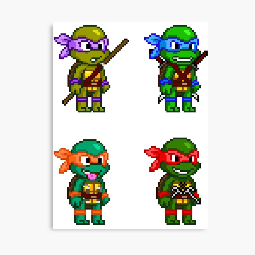 TMNT Pixel Art Grid