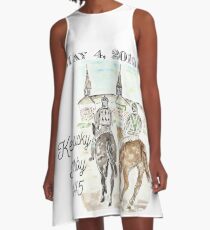 Kentucky Derby 145, 2019, Pferderennen, südlich, Louisville, KY, Run for roses A-Linien Kleid