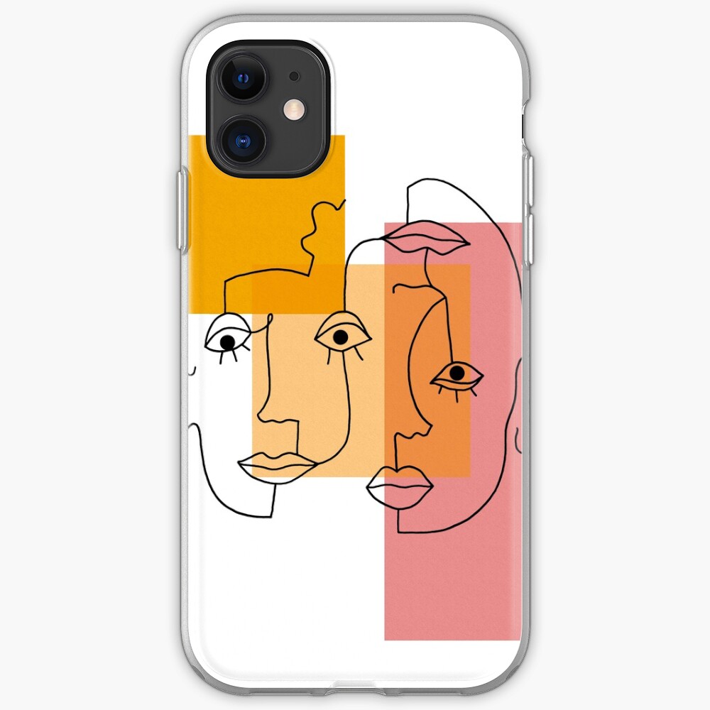 COLOR BLOCK LINE FACES iPhone Case & Cover