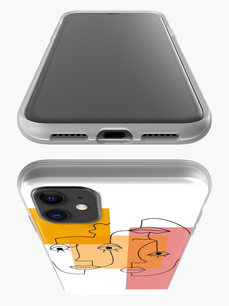 Alternate view of COLOR BLOCK LINE FACES iPhone Case & Cover
