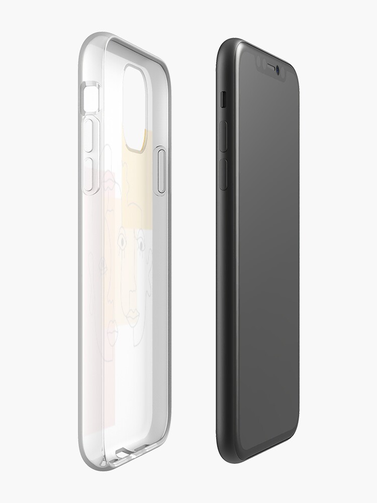 Alternate view of COLOR BLOCK LINE FACES iPhone Case & Cover