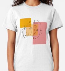 COLOR BLOCK LINE FACES Classic T-Shirt