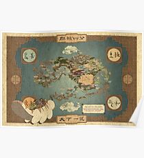 Avatar the Last Airbender Map Poster