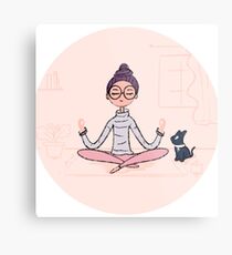 Yoga girl Metal Print
