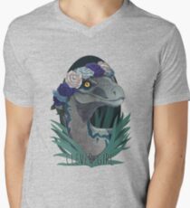 Clever Girl - Blue V-Neck T-Shirt