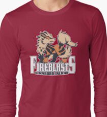 Cinnabar Island Fire Blasts: Arcanine Sport Logo Long Sleeve T-Shirt