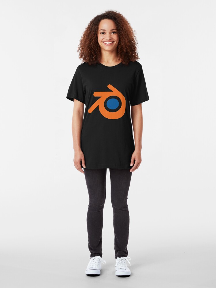Alternate view of 3D Cad/Cam/Cae Blender Designer Slim Fit T-Shirt