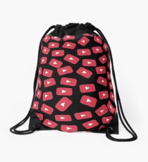 YouTube Play Button Drawstring Bag