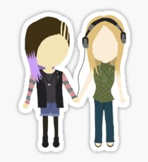 Shrimp Girl - Amy and Reagan Stylized Print Sticker