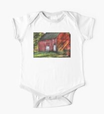 The old red barn One Piece - Short Sleeve